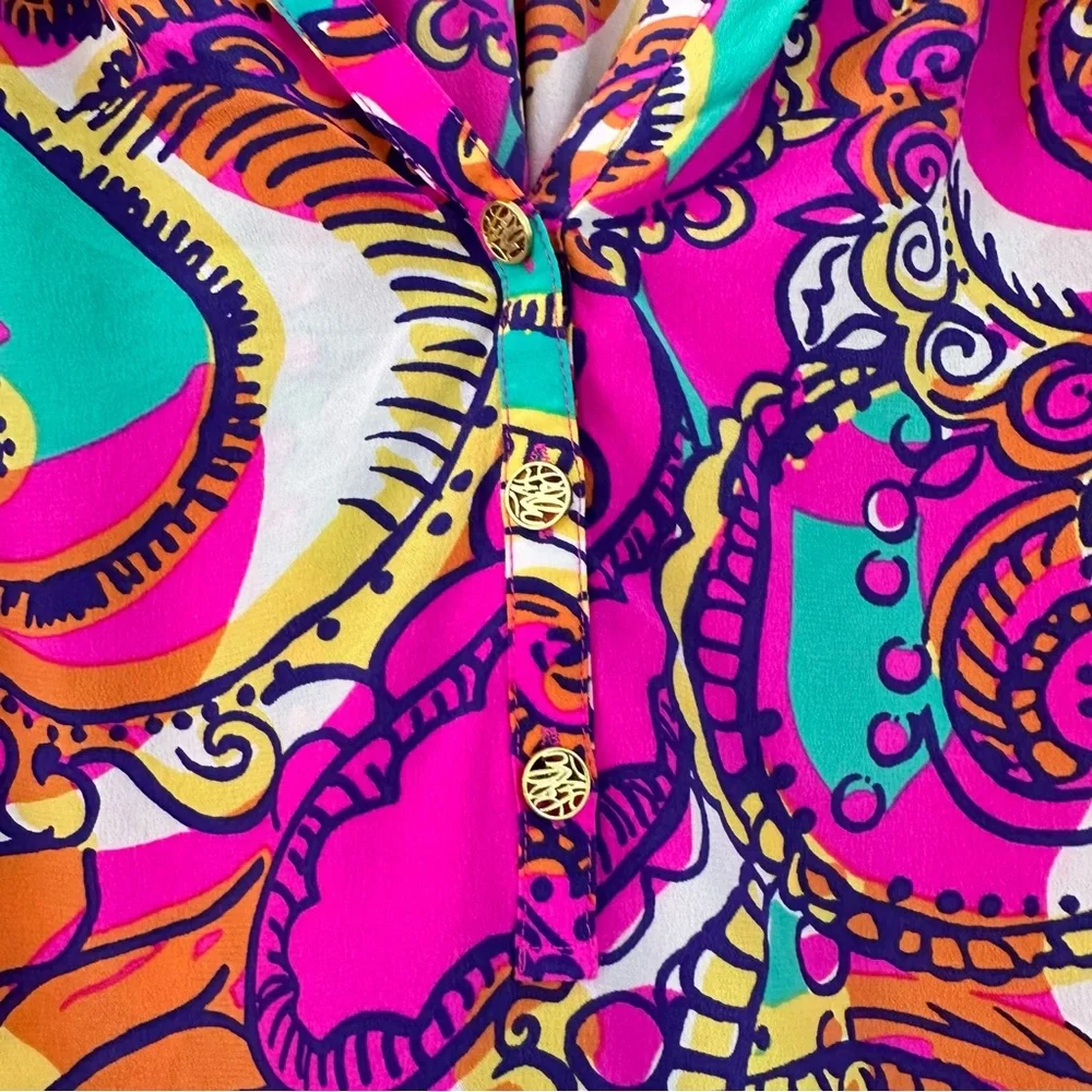 LILLY PULITZER Elsa Silk Blouse - Picture 3 of 13